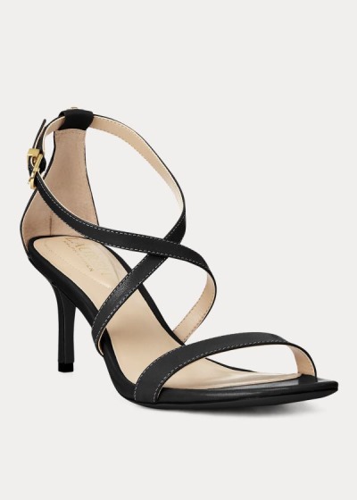 Women's Ralph Lauren Leaton Leather Sandals | 049687OUE